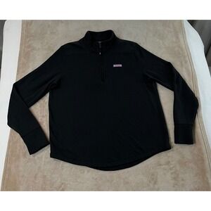Vineyard Vines The Shep Shirt Performance Pullover Men's size XL Black 1/4 zip